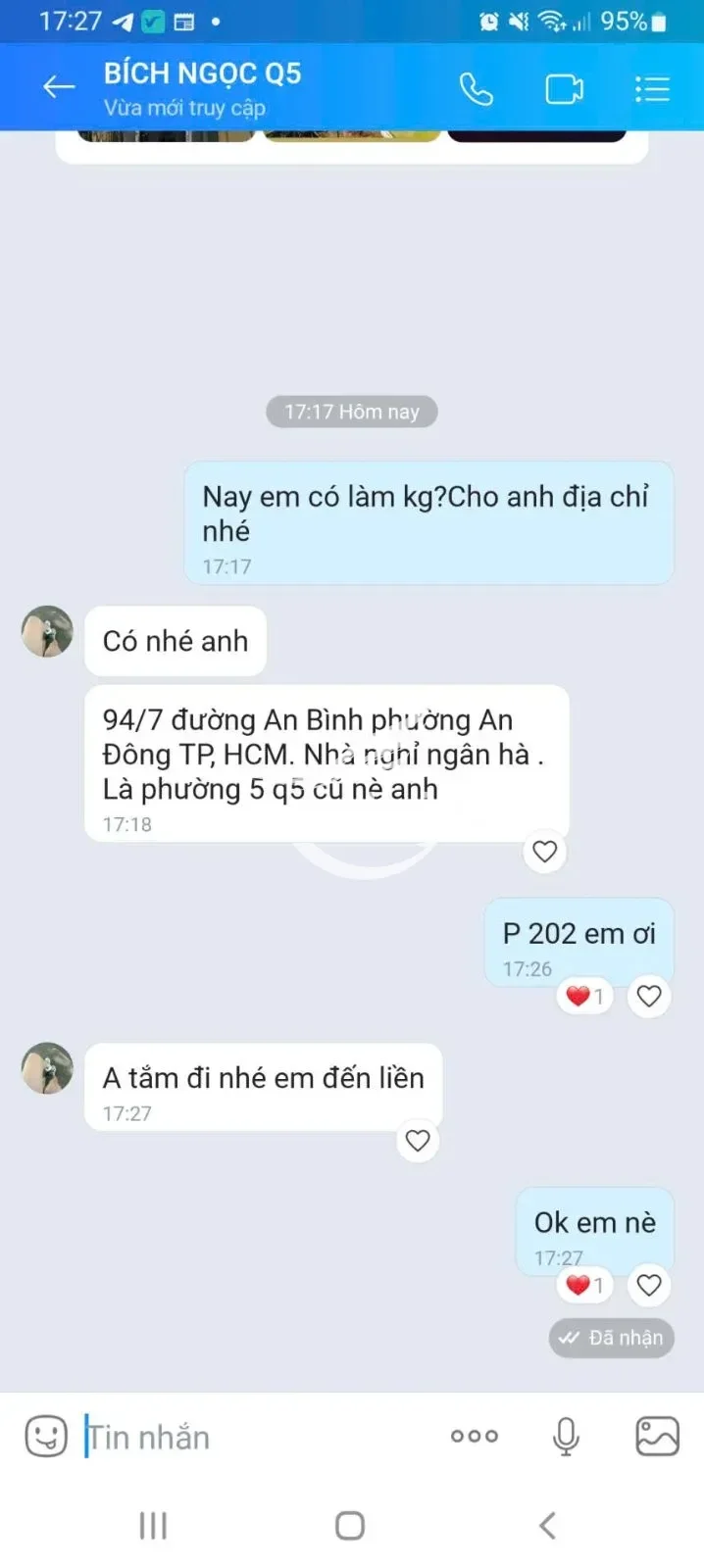 Ảnh checker Mandy Nguyen chụp khi gặp BÍCH NGỌC- HÀNG CHUYÊN CƠ CỰC DÂM CHIẾU HẾT MÌNH  (ảnh 4/4)