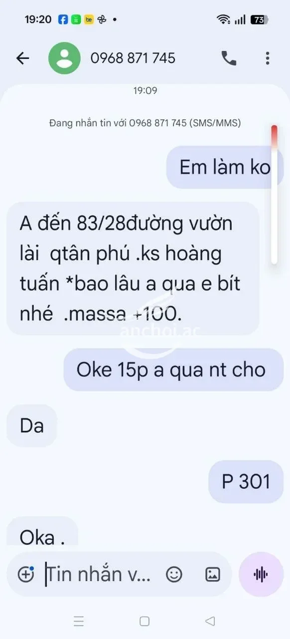 Ảnh checker Thuhungt chụp khi gặp Massage như quỳnh thổi kèn bao phê xinh dâm nữ chìu khách (ảnh 4/4)