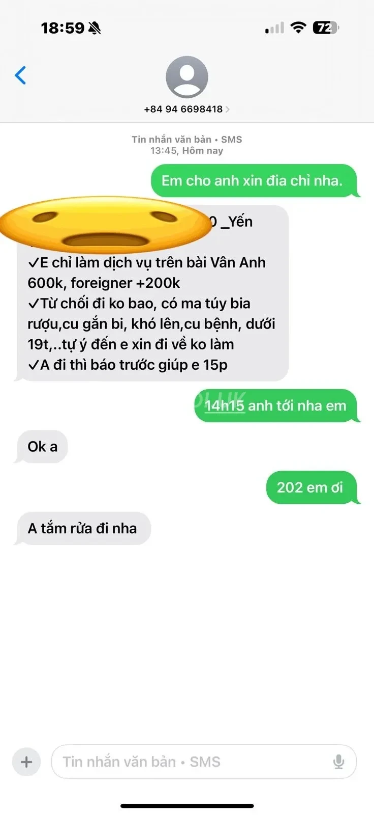 Ảnh checker Chiến Lang chụp khi gặp VÂN ANH - DA TRẮNG - DÁNG XINH - CHIỀU KHÁCH HẾT MÌNH (ảnh 5/5)