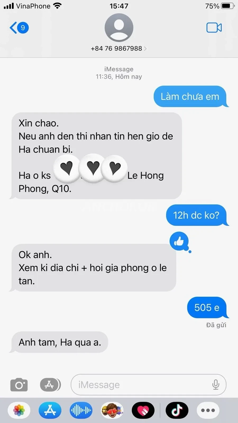 Ảnh checker Kẻ Tu Ma chụp khi gặp TRÚC HÀ - SELLER TÀI CHÍNH (ảnh 5/5)