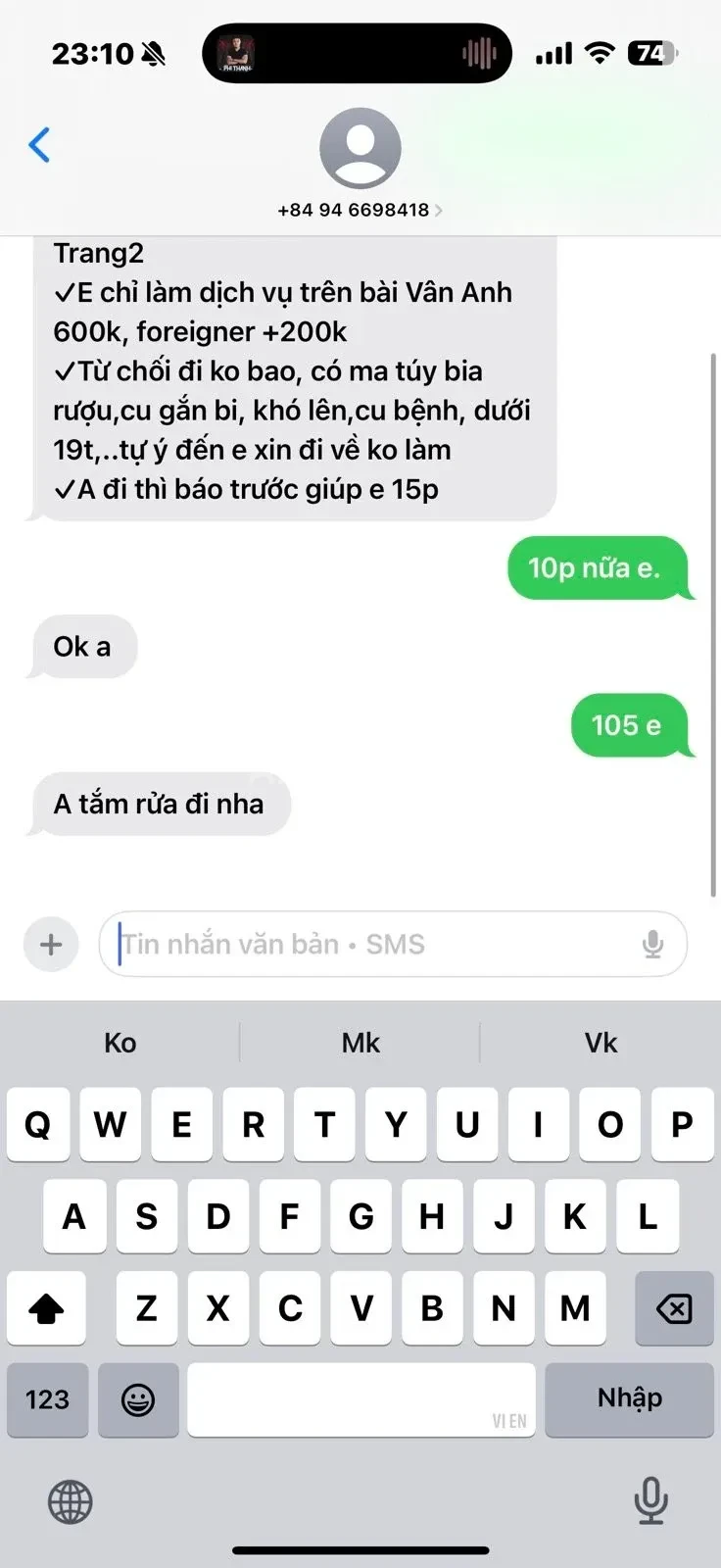 Ảnh checker Triệu Công chụp khi gặp VÂN ANH - DA TRẮNG - DÁNG XINH - CHIỀU KHÁCH HẾT MÌNH (ảnh 3/5)