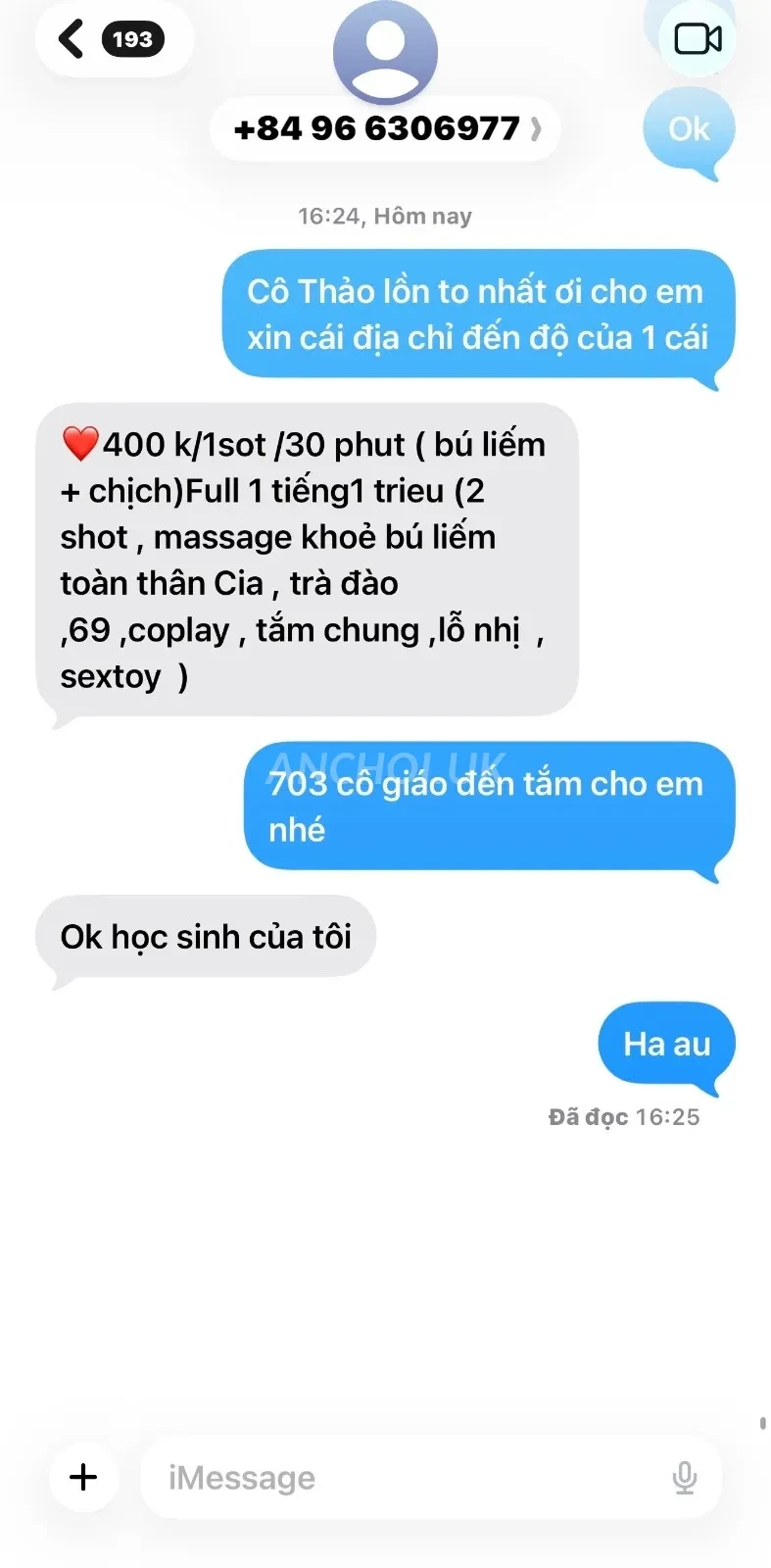 Ảnh checker Onehit chụp khi gặp 🌸 CÔ GIÁO THẢO 🌸 LỒN TO MÚP - BÚ CẶC MÚT CU CỰC PHÊ - FULL SERVICE (ảnh 5/5)
