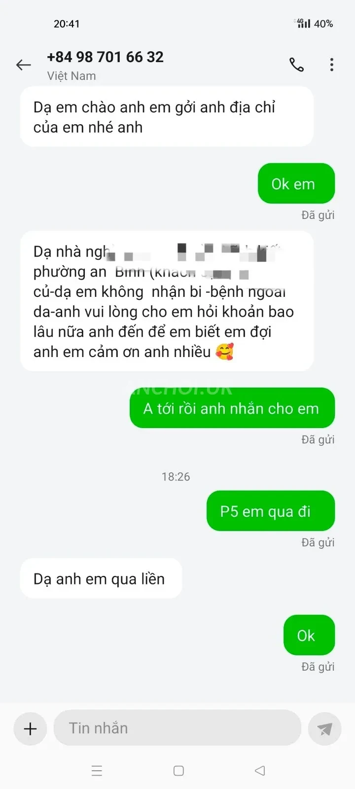 Ảnh checker Tokhang chụp khi gặp ❤️ Mỹ Hạnh ❤️Dâm Dâm Cô Nương, Ngoan Ngoãn Chiều Khách (ảnh 1/4)