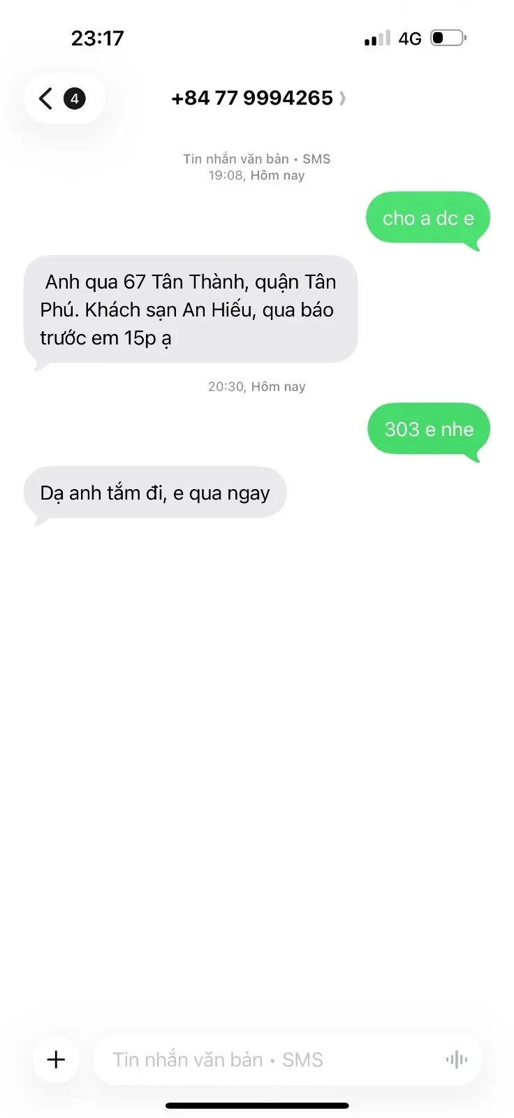 Ảnh checker thienbaolam chụp khi gặp CUM ALO cia BỐI NHI lolite NHỎ NHẮN TRÊ TRUNG GÁI ĐÔI MƯƠI (ảnh 1/3)